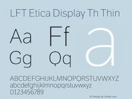 Schriftart LFT Etica Display Th
